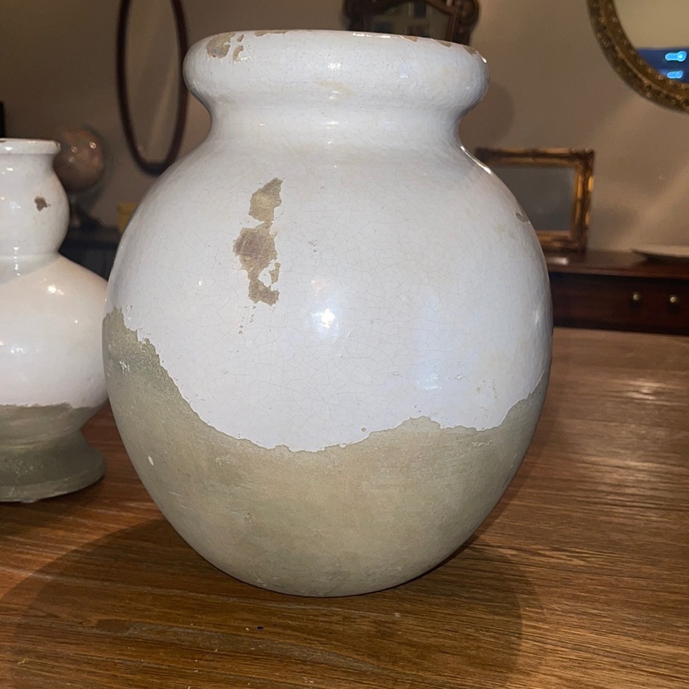Tuscan Terra Cotta cases and candle pillar